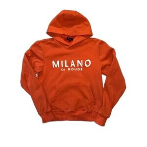 Milano Di Rouge Hoodie Unisex XS Kids XL Orange Signature Streetwear Pullover